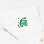 Sticker Carré Fil vert filé (Enveloppe)