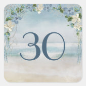 Sticker Carré Filet Naudique et Arche pour 30e Anniversaire (Devant)