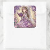 Sticker Carré Fille (Sac)