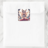 Sticker Carré Fille Anime Pixie Hippie Lune Fée (Sac)