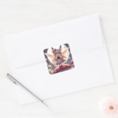 Sticker Carré Fille Anime Pixie Hippie Lune Fée (Enveloppe)