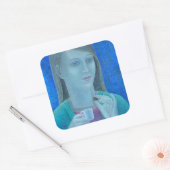 Sticker Carré Fille au chocolat 2011 (Enveloppe)