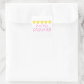 Sticker Carré Fille cinq étoiles (Sac)