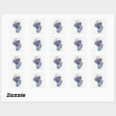 Sticker Carré Fille d'Afrique (Feuille)