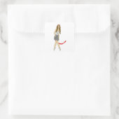Sticker Carré fille diable (Sac)