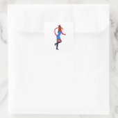 Sticker Carré fille diable (Sac)