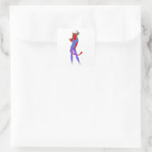 Sticker Carré fille diable (Sac)