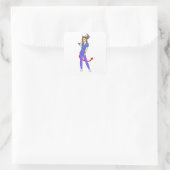 Sticker Carré fille diable (Sac)