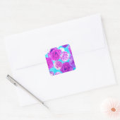 Sticker Carré Fille Floral (Enveloppe)