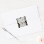 Sticker Carré Fille malade (Enveloppe)