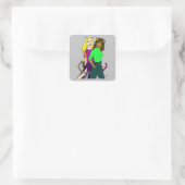 Sticker Carré filles (Sac)