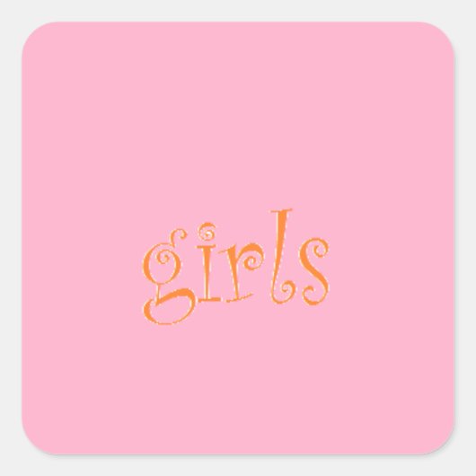 Sticker Carré filles (Devant)