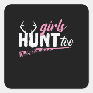 Sticker Carré Filles Chasse à Jäger Geweih Frauen und Mädchen