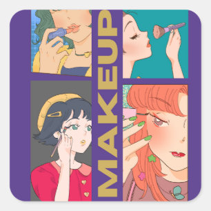 STICKER CARRÉ FILLES MAKEUP