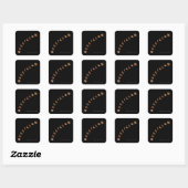 STICKER CARRÉ FILLES MANGEANT SPAGHETTI (Feuille)