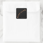STICKER CARRÉ FILLES MANGEANT SPAGHETTI (Sac)