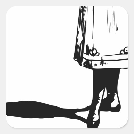 Sticker Carré filles mieux (Devant)