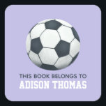 Sticker Carré Filles mignonnes pourpres Ce Livre Appartient À De<br><div class="desc">Cette mignonne petite fille "ce livre fait partie" conception de la plaque d'immatriculation comporte un ballon de football sur un arrière - plan violet, et a lieu pour vous d'ajouter votre nom d'enfant dans une belle typographie. Parfait pour le retour de votre enfant aux fournitures scolaires. Consultez le reste de...</div>