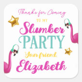 Sticker Carré Filles SLEEPOVER Stwood Anniversaire (Devant)