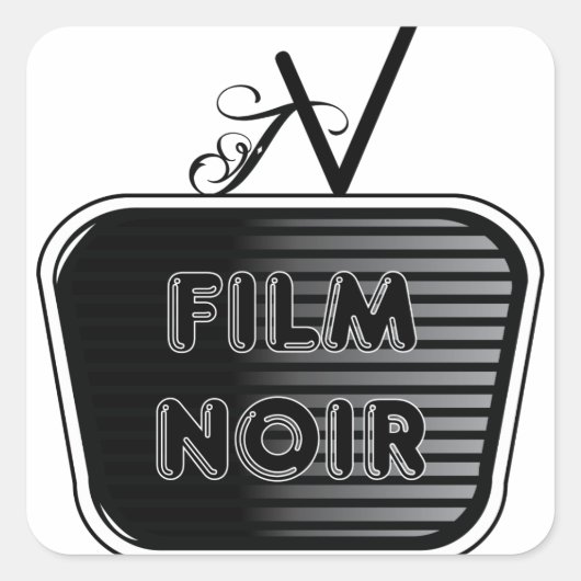 Sticker Carré Film Noir (Devant)