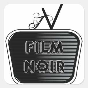 Sticker Carré Film Noir