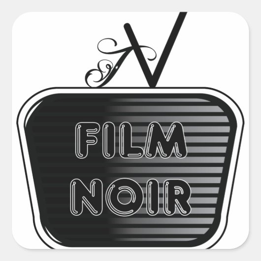 Sticker Carré Film Noir (Devant)