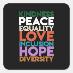 Sticker Carré Film Peace Support Earth World Peace Day Lover