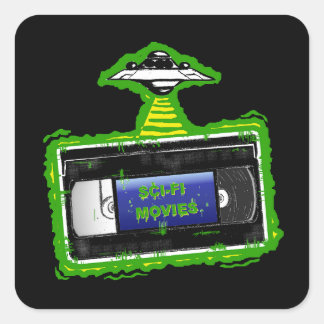 Sticker Carré Films de science-fiction