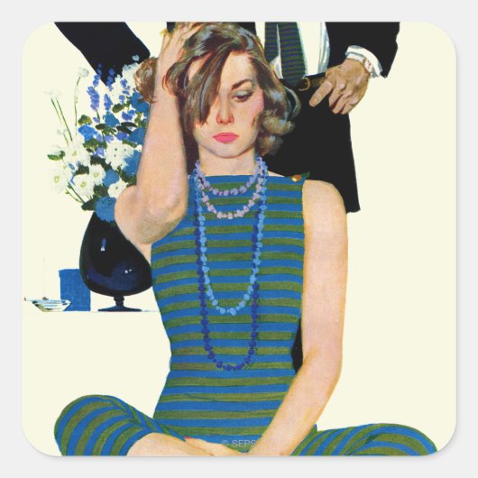 Sticker Carré Fin d'un mariage (Devant)