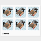 Sticker Carré Finch à gorge noire (Feuille)