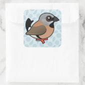 Sticker Carré Finch à gorge noire (Sac)