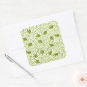 Sticker Carré Fine Cool mignonne Girl Retro Mode florale (Enveloppe)