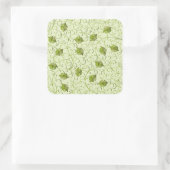 Sticker Carré Fine Cool mignonne Girl Retro Mode florale (Sac)