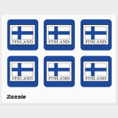 Sticker Carré Finlande (Feuille)