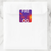 STICKER CARRÉ FIRE OG HYBRIDE (Sac)