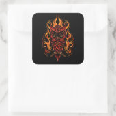Sticker Carré Fire owl (Sac)