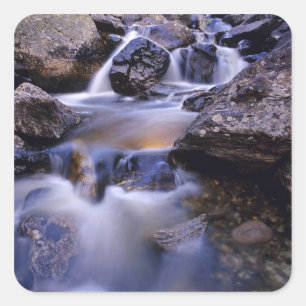 Sticker Carré Fish Creek Falls près de Steamboat Springs Colorad