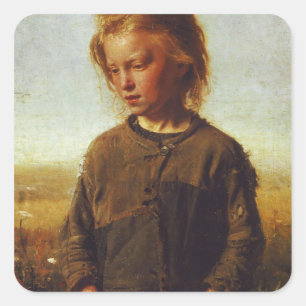 Sticker Carré Fisher girl, 1874