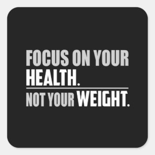 Sticker Carré Fitness Gym Exercice Entraînement Sport Drôle Idée