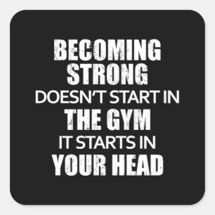 Sticker Carré Fitness Gym Exercise Sport