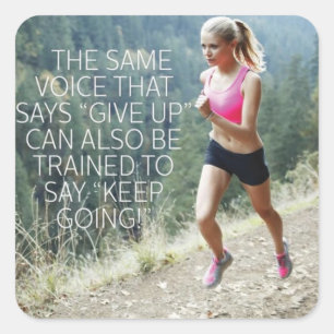 Sticker Carré Fitness Motivationnelle