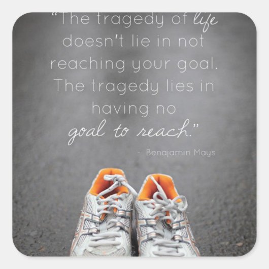 Sticker Carré Fitness Motivationnelle (Devant)