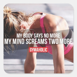 Sticker Carré Fitness Motivationnelle