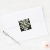 Sticker Carré Fitness Motivationnelle (Enveloppe)