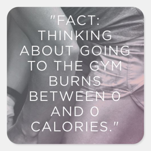 Sticker Carré Fitness Motivationnelle (Devant)