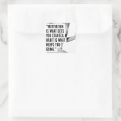 Sticker Carré Fitness Motivationnelle (Sac)