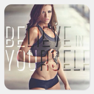 Sticker Carré Fitness Motivationnelle