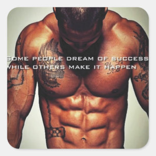 Sticker Carré Fitness Motivationnelle