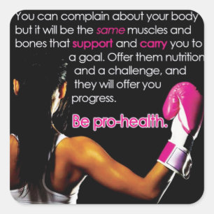 Sticker Carré Fitness Motivationnelle