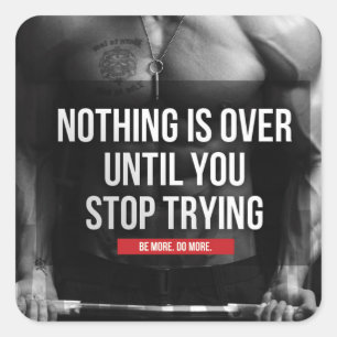 Sticker Carré Fitness Motivationnelle